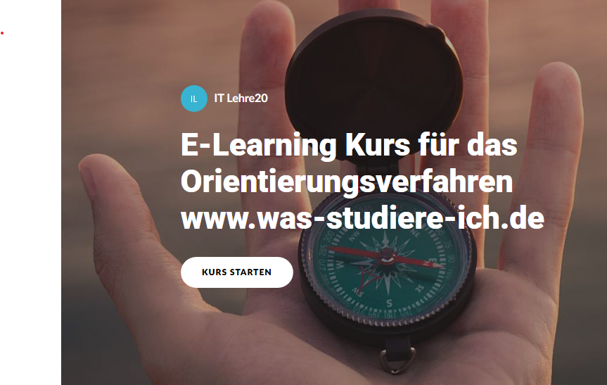 Screenshot der Startseite des E-Learnings